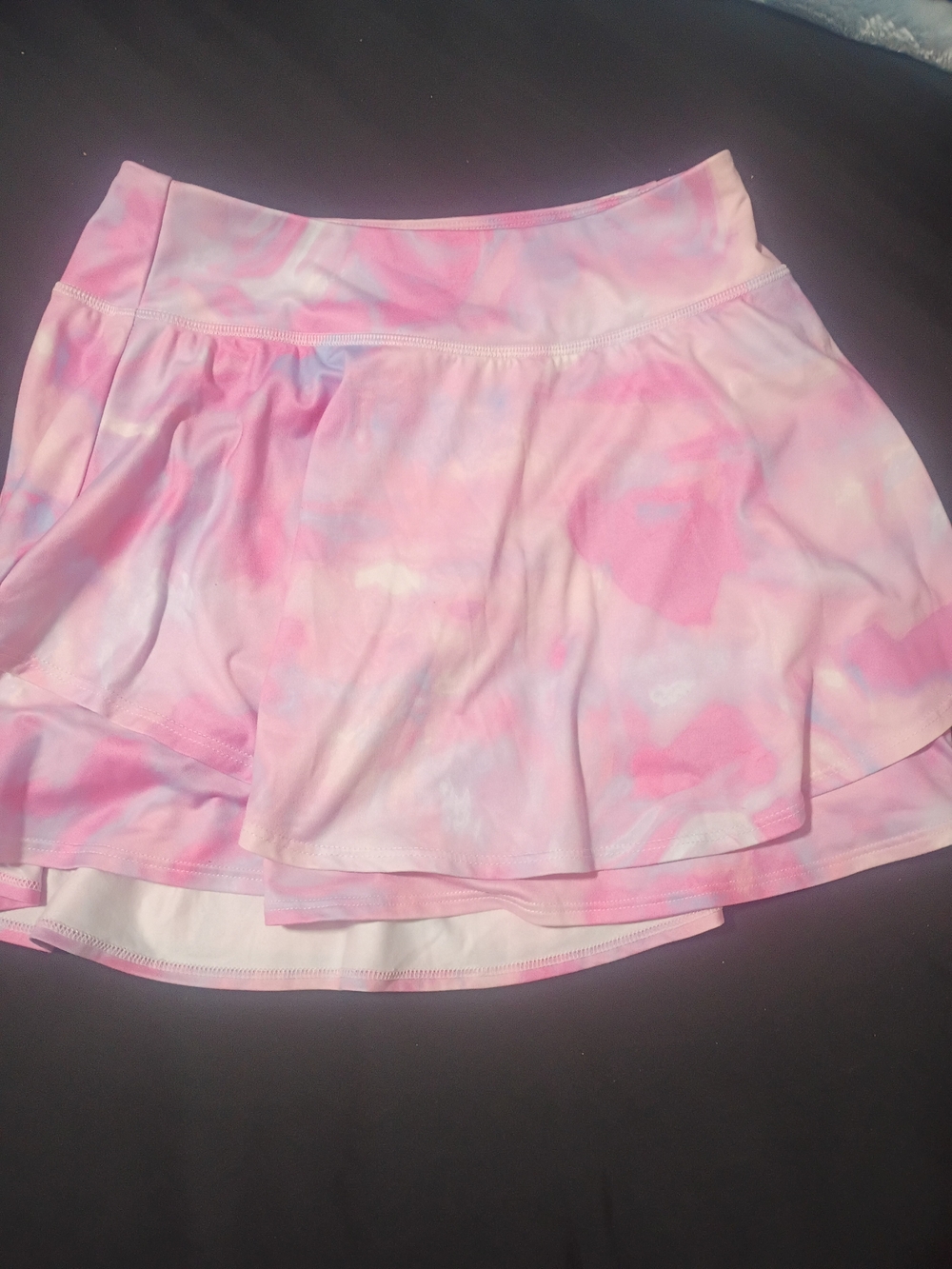 All In Monition Pink Tie-Dye Active Skater Skirt with Built-In Shorts